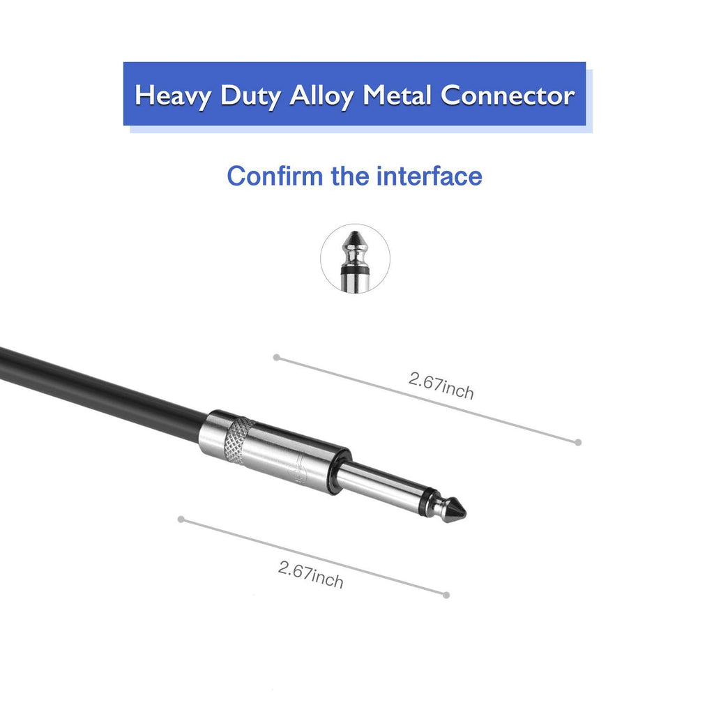 2Pack 100 Ft 1/4" to 1/4" Speaker Cables, True 12AWG Patch Cords, 1/4 Male Inch DJ/PA Audio Speaker Cable 12 Gauge Wire.